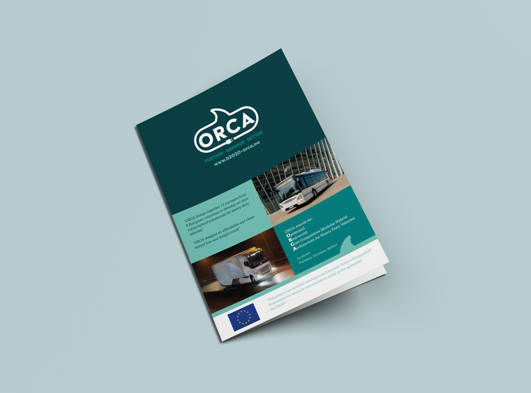 Voorbeeld layout brochure Orca - H2020 project