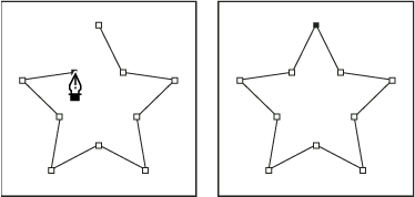 een ster samengesteld in lijnen en punten - bron: adobe
